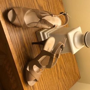 Nine West Taupe Heels